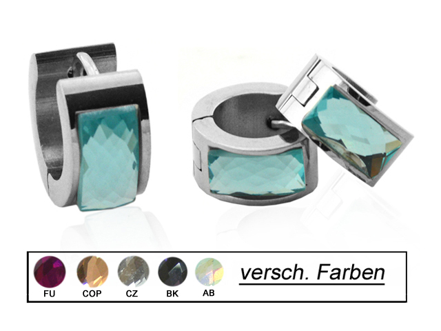 Klappcreole aus Edelstahl mit Stein