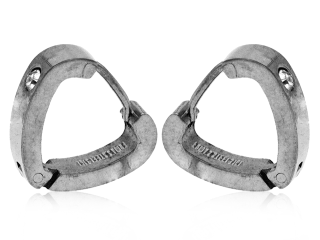 Creolen aus Edelstahl mit Stein