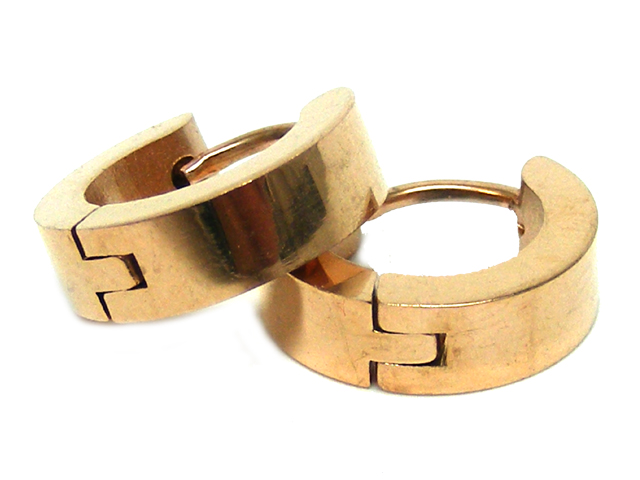 Creolen aus Edelstahl, rosegold