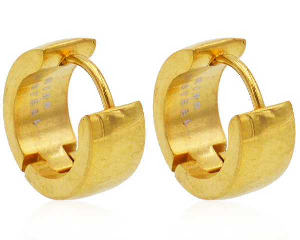 Creolen aus Edelstahl, vergoldet