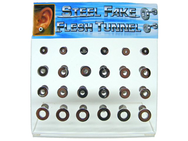 Display Steel Fake Flesh Tunnels  (24 Stück)
