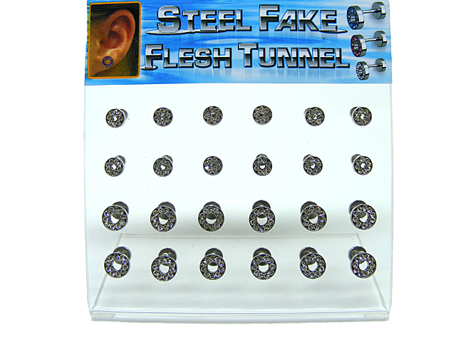 Display Steel Fake Flesh Tunnels  (24 Stück) ST