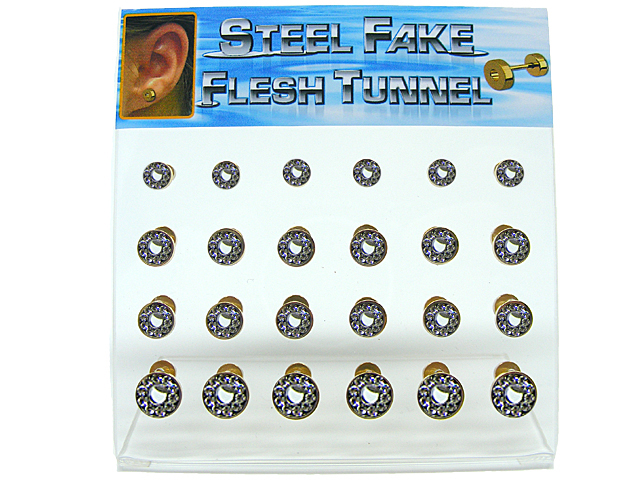 Display Steel Fake Flesh Tunnels  (24 Stück)