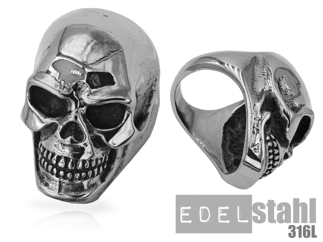 Edelstahlring "Skull"