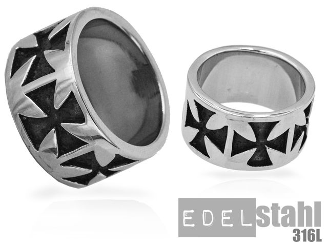 Edelstahlring "Iron Cross"