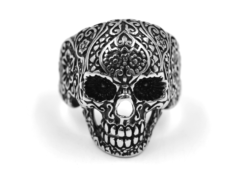 Edelstahlring "Totenkopf"