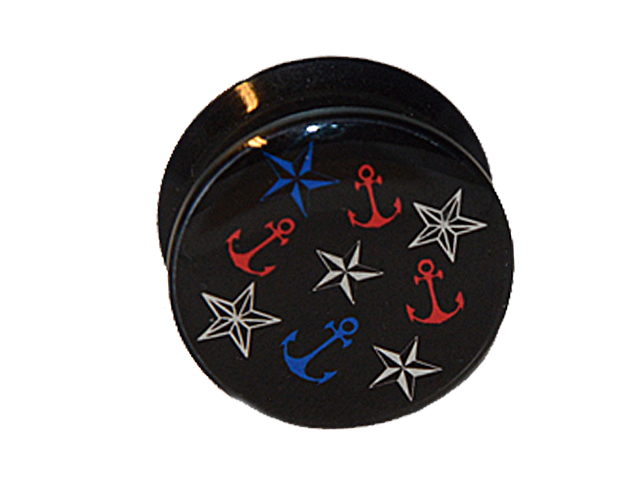 Plug "Sterne und Anker" (zum Schrauben)