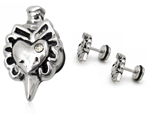 Ohrstecker "Herz mit Dolch"