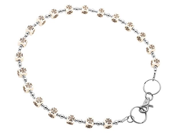 Würfelkette "iron cross"  75cm