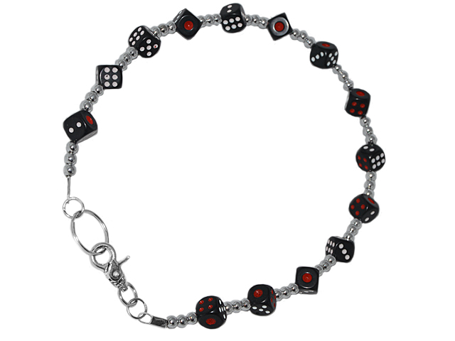 Würfelkette schwarz 75cm