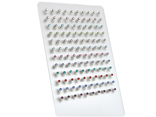 Display Titan Ohrstecker mit Swarovskisteinen