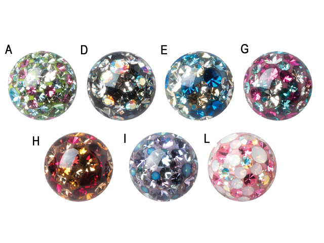 EPOXY COVERED JEWELLED CRYSTAL BALLS (XLARGE 10MM SPHERE)