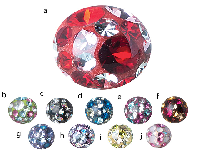 EPOXY COVERED JEWELLED CRYSTAL BALLS (SMALL 5MM SPHERE)