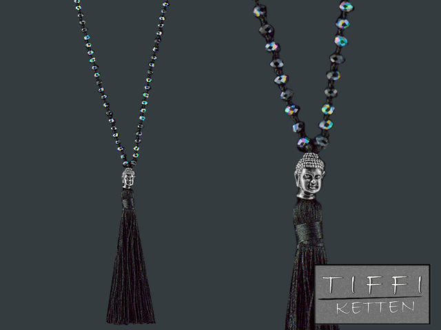 Kette "Tiffi" ca. 75cm (Schwarz)