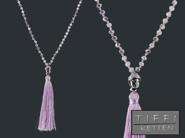 Kette "Tiffi" ca. 75cm (Flieder)