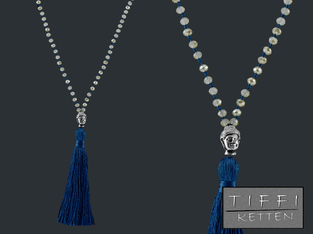 Kette "Tiffi" ca. 75cm (Blau)