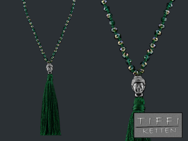 Kette "Tiffi" ca. 75cm (Grün)