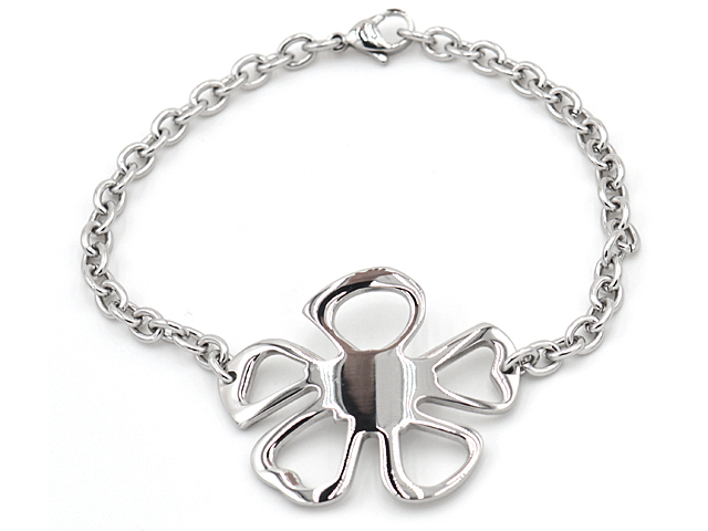 Edelstahlarmband "cloverleaf" (19,5cm)