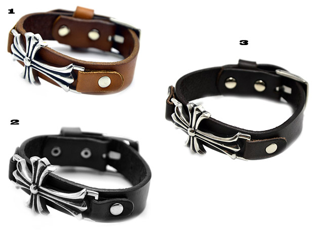 Lederarmband "Cross"