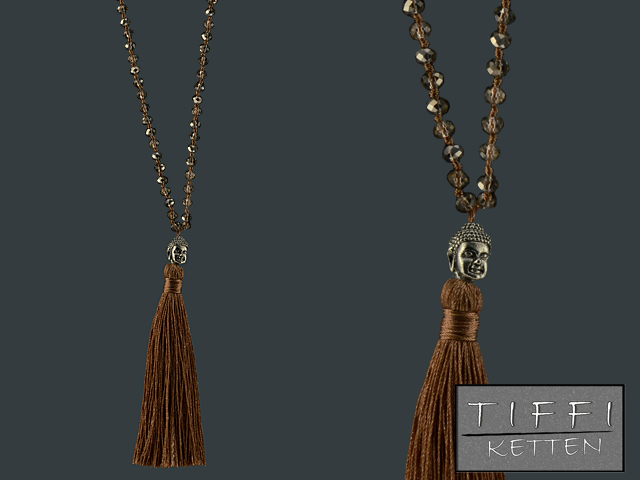Kette "Tiffi" ca. 75cm (Smoked Topaz)