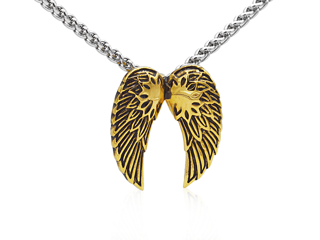 Edelstahlanhänger "Flügel klein" gold