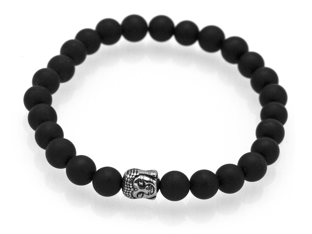 Onyxarmband Buddha