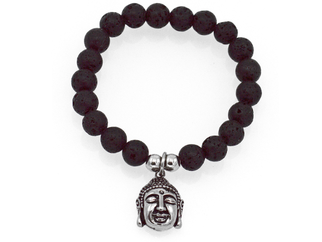 Lavaballarmband mit Buddhaanhänger
