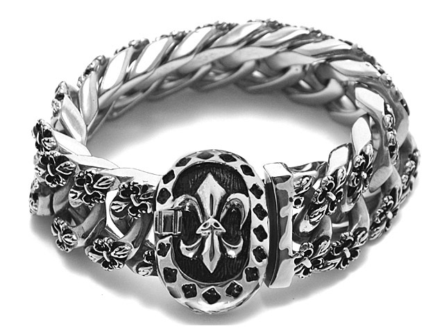 Edelstahlarmband "Fleur de lis"