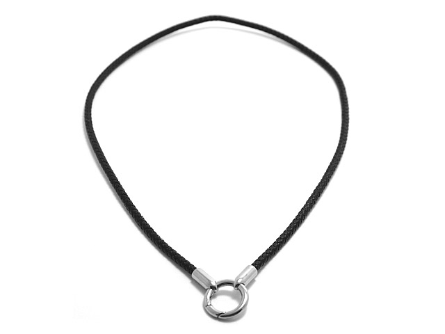 Kette aus Leder mit Edelstahlverschluss