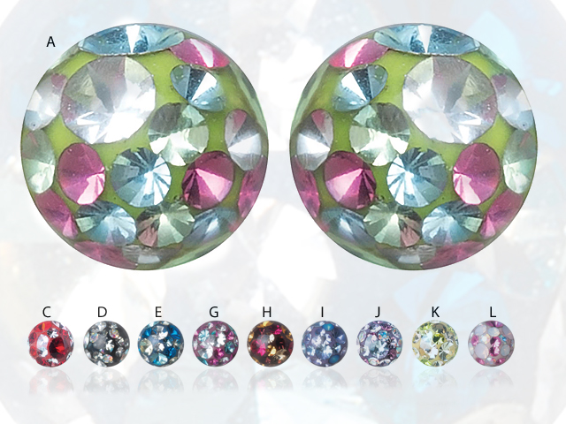 EPOXY COVERED JEWELLED CRYSTAL BALLS (SMALL 4MM SPHERE)