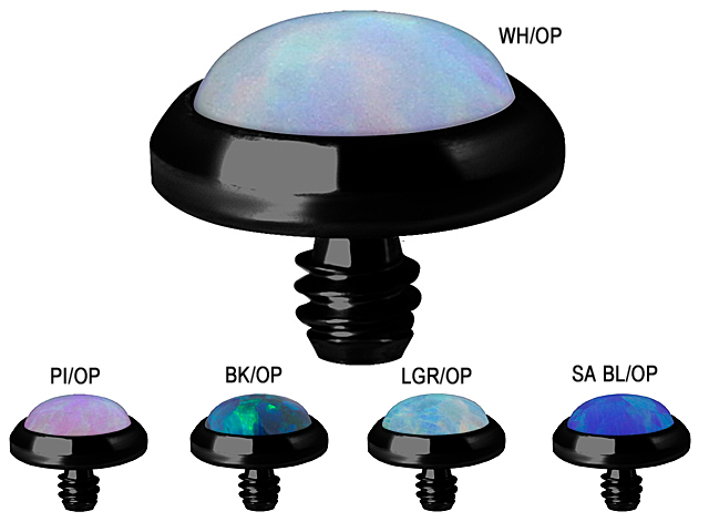 BLACK TITANIUM INT. MICRO ATT. W. SYNTHETIC OPAL