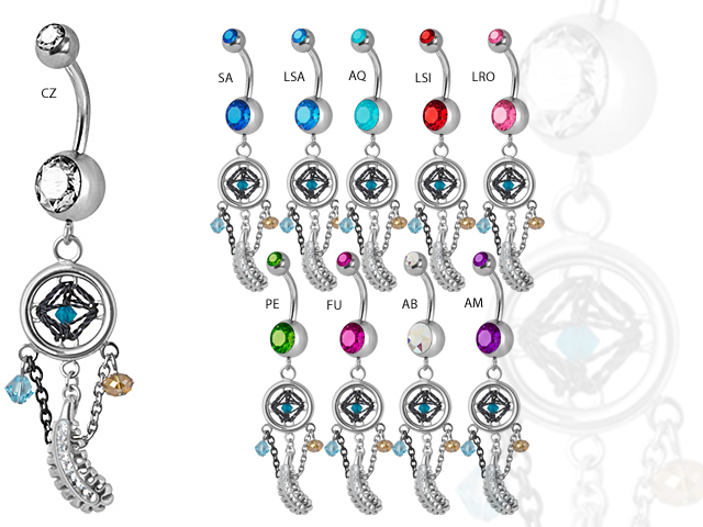 SS316L DOUBLE JEWELLED BANANA