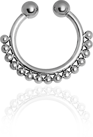 SS316L STEEL PLAIN FAKE SEPTUM RINGS