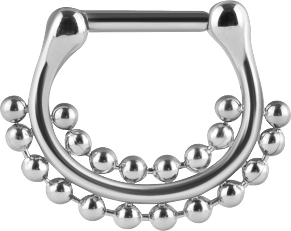 SS316L CASTING SEPTUM RING (DOUBLE SIDE BALL CHAIN)