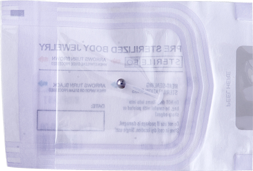 ( 10PC BOX ) STERILIZED BIOPLAST MICRO LABRETS WITH TITANIUM BAL