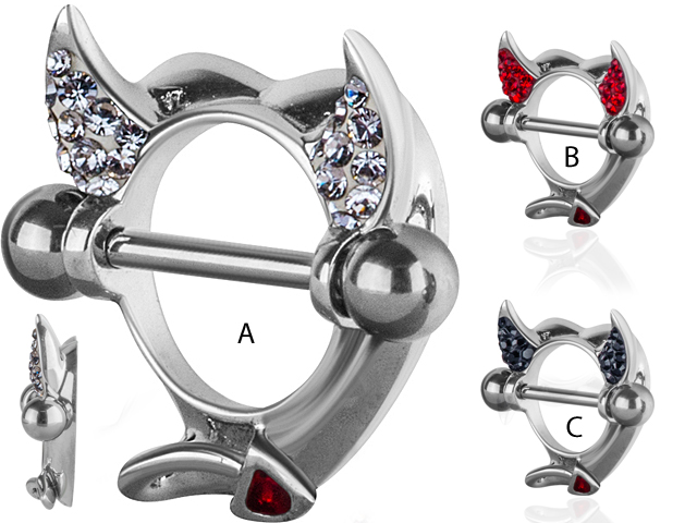 CRYSTAL NIPPLE SHIELDS DEVILHEART