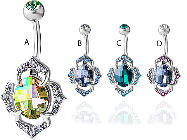 TITANIUM SWAROVSKI CRYSTAL MARRAKECH BANANA (PAVE SETTING)