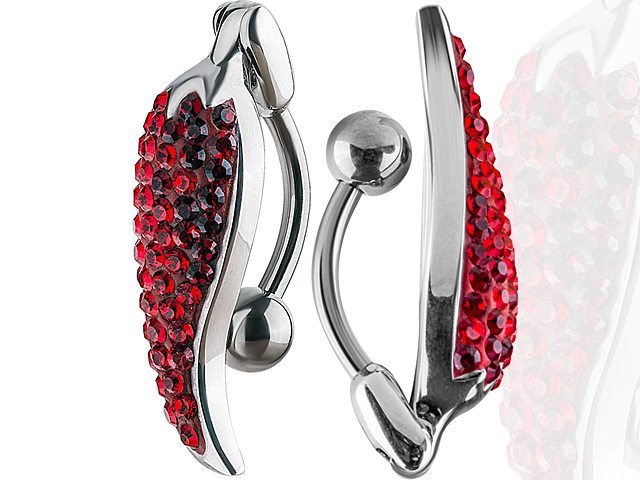 TITANIUM SWAROVSKI CRYSTAL CHILLI BANANA
