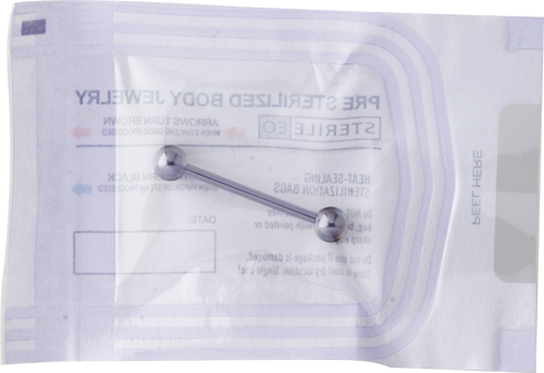 ( 10PC BOX ) STERILIZED TITANIUM BARBELLS