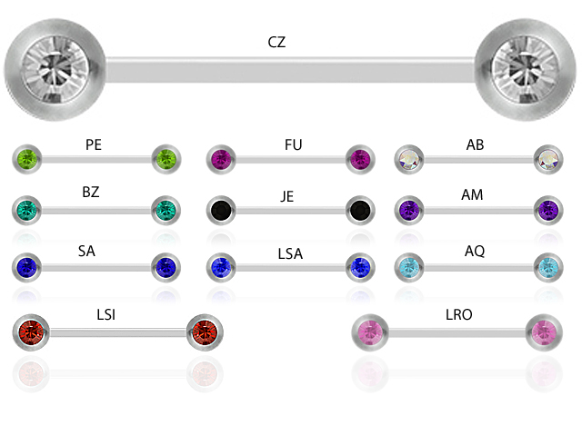 DOUBLE JEWELLED BARBELL (NIPPEL)