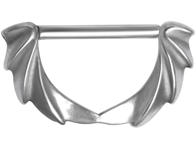 SS316L JEWELLED NIPPLE CLICKER SHIELD ( BAT WINGS )