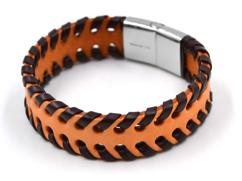 Lederarmband "Rocco" mit Edelstahlverschluss