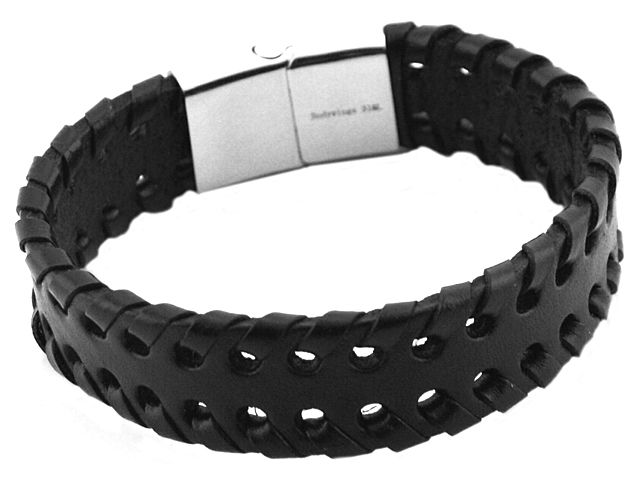 Lederarmband "John" mit Edelstahlverschluss