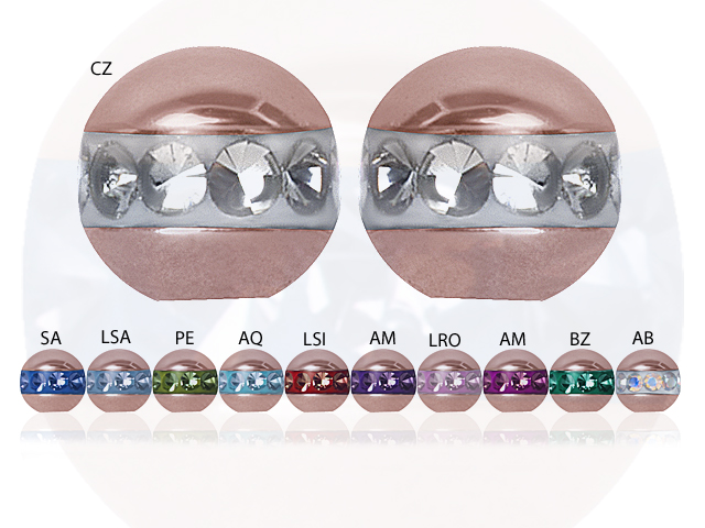 ROSE GOLD JEWELLED CRYSTAL ORBIT BALLS