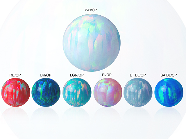 SYNTHETIC OPAL DIMPLE BALL (4MM)