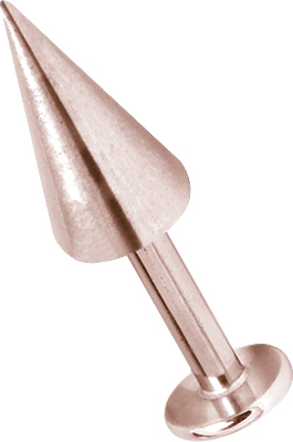 SS316L ROSE GOLD LABRET W. SPIKE