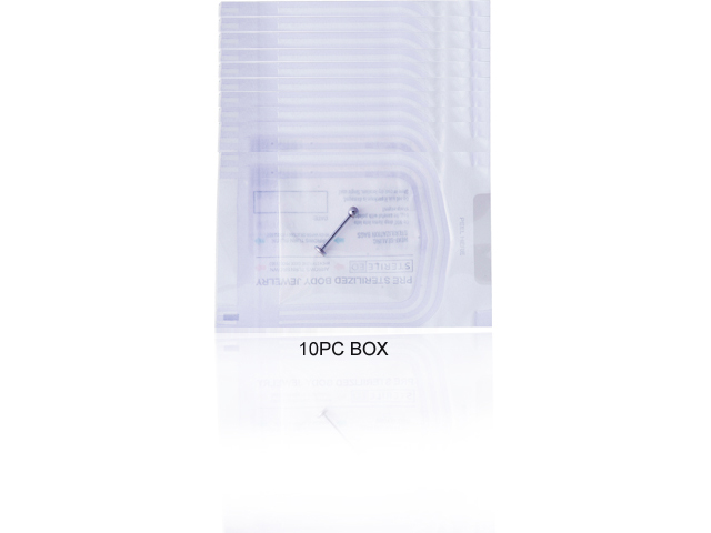 ( 10PC BOX ) STERILIZED TITANIUM MICRO LABRETS