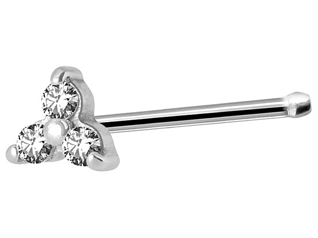 SS316L STEEL CASTING NOSEBONES (TRINITY) PRONG SETTING