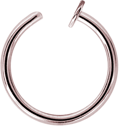 SS316L ROSE GOLD PVD STEEL OPEN NOSERING