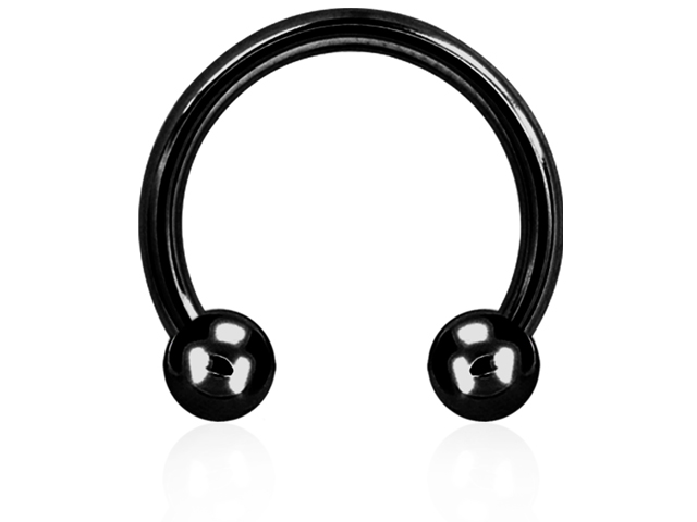 SS316L BLACK CIRCULAR BARBELLS (1.0MM FOR NOSE)